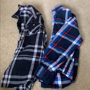 Boys Size 10-12 Flannel Shirt Bundle